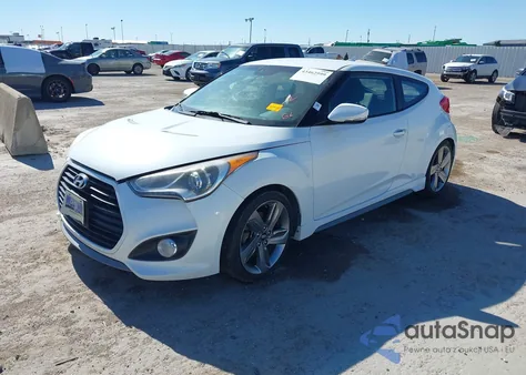 2013 Hyundai Veloster Turbo W/Blue from USA, damaged, VIN KMHTC6AE0DU144563